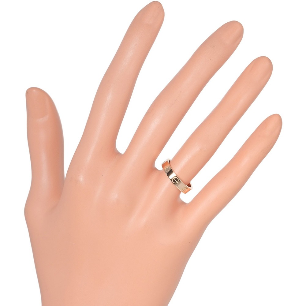 CARTIER Mini Love Wedding K18PG No. 7.5 Women's Ring - Picture 2 of 9